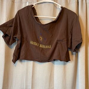 Nassau Bahamas Brown Crop Top